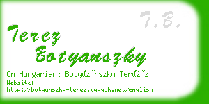 terez botyanszky business card